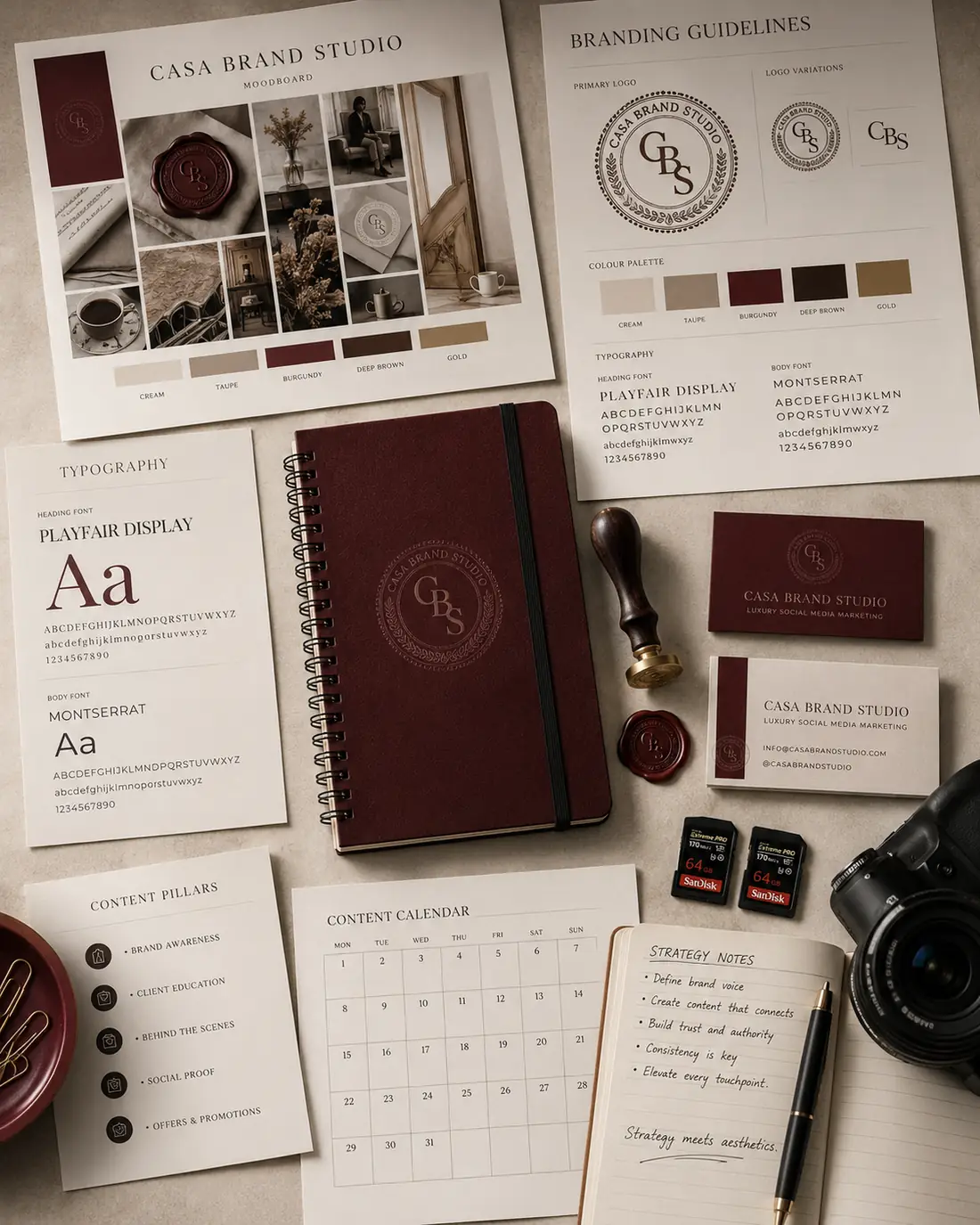 Casa Brand Studio brand collateral